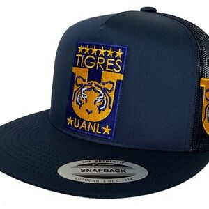 Tigres soccer hat navy mesh the authentic yupoong SnapBack